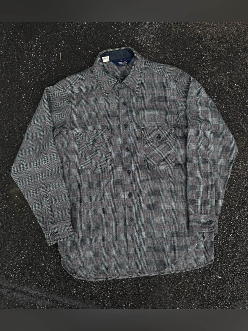 Vintage Woolrich Wool Plaid Flannel Shirt Mens Large Made USA 85% Wool 80s 70s